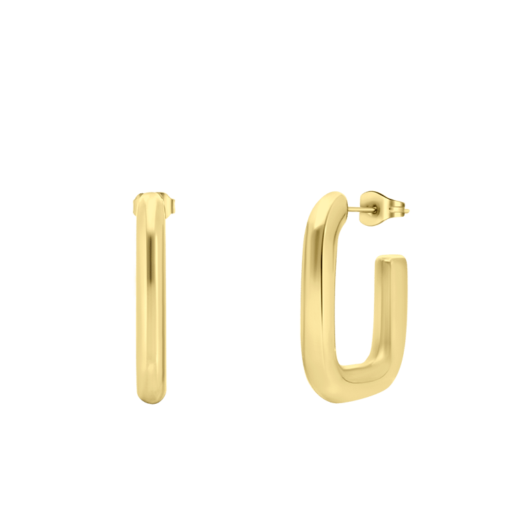 Stalen goldplated oorringen voor dames