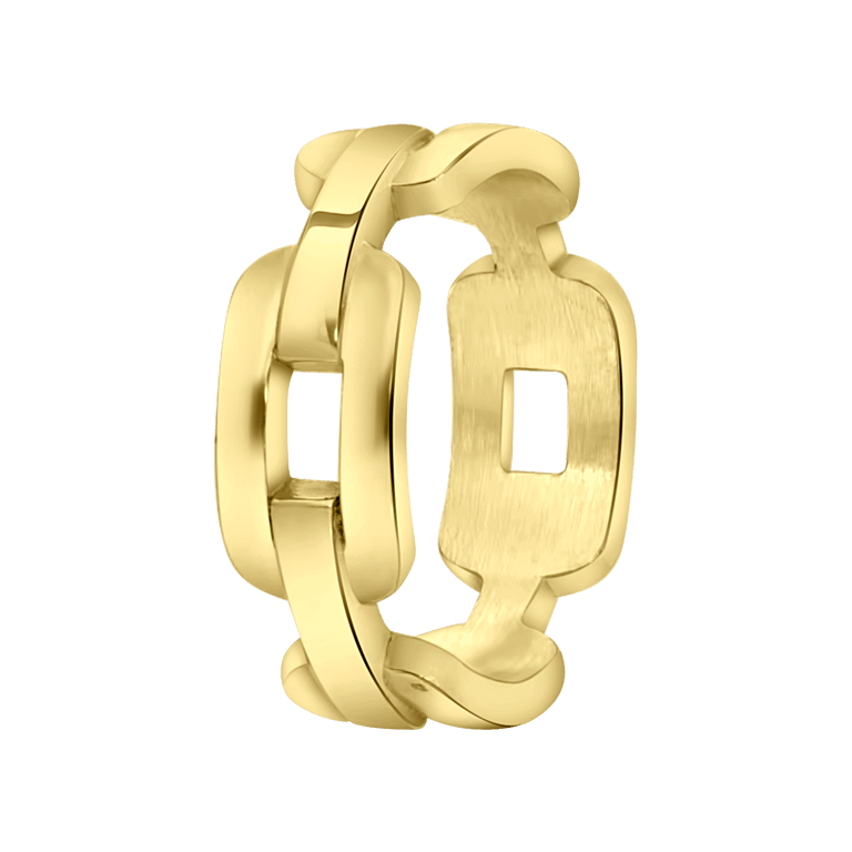 Stalen 18 karaat goldplated ring Odila