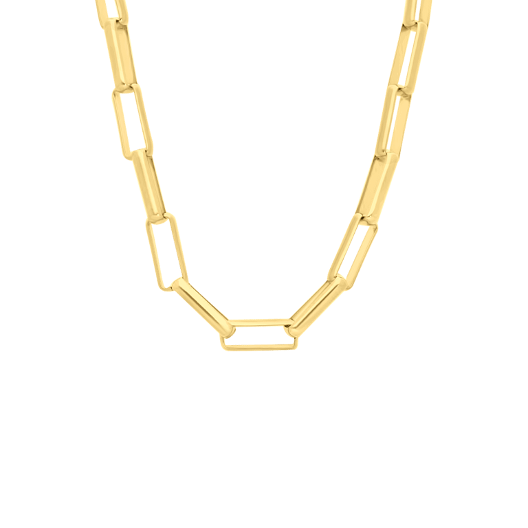 Stalen 18 karaat goldplated ketting Oriane