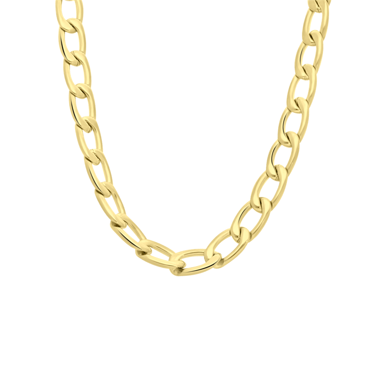Halskette, Edelstahl, vergoldet (750 Gold), Lourdes