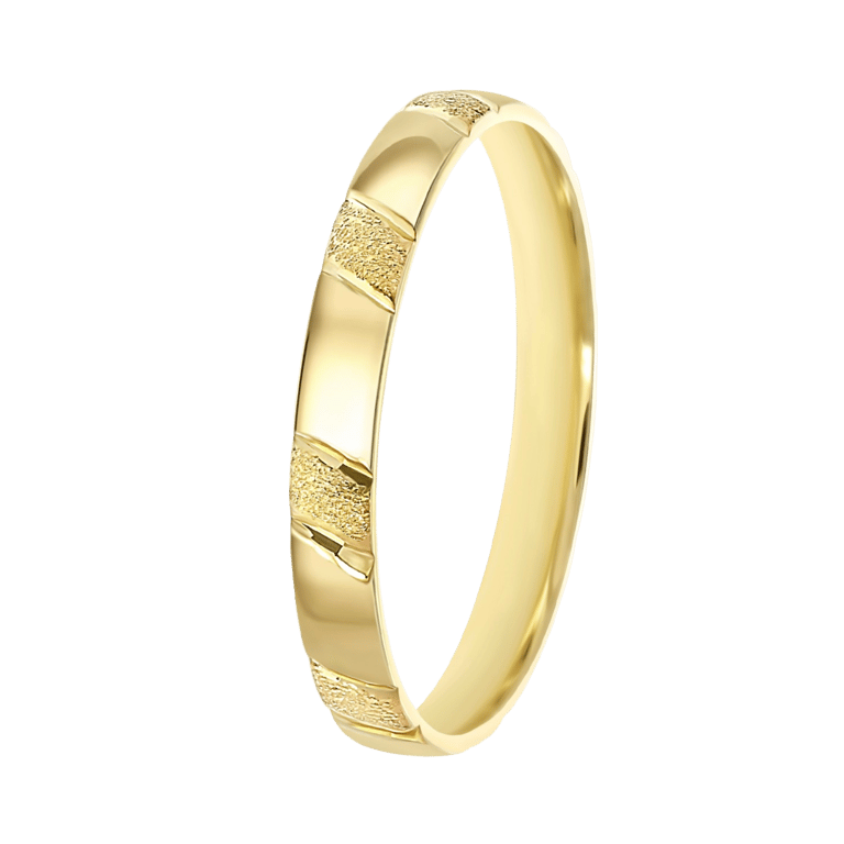 Trauring für Herren, 375 Gelbgold, 3 mm, Aylin TW 301