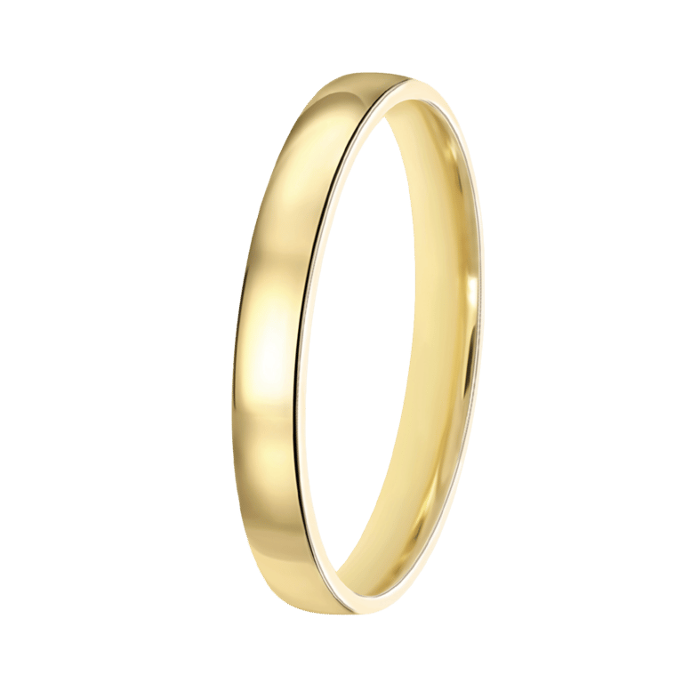 14K geelgouden heren trouwring 3mm Dunya TW 303