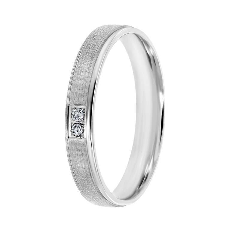 14K witgouden dames trouwring 3mm Elif TW 304