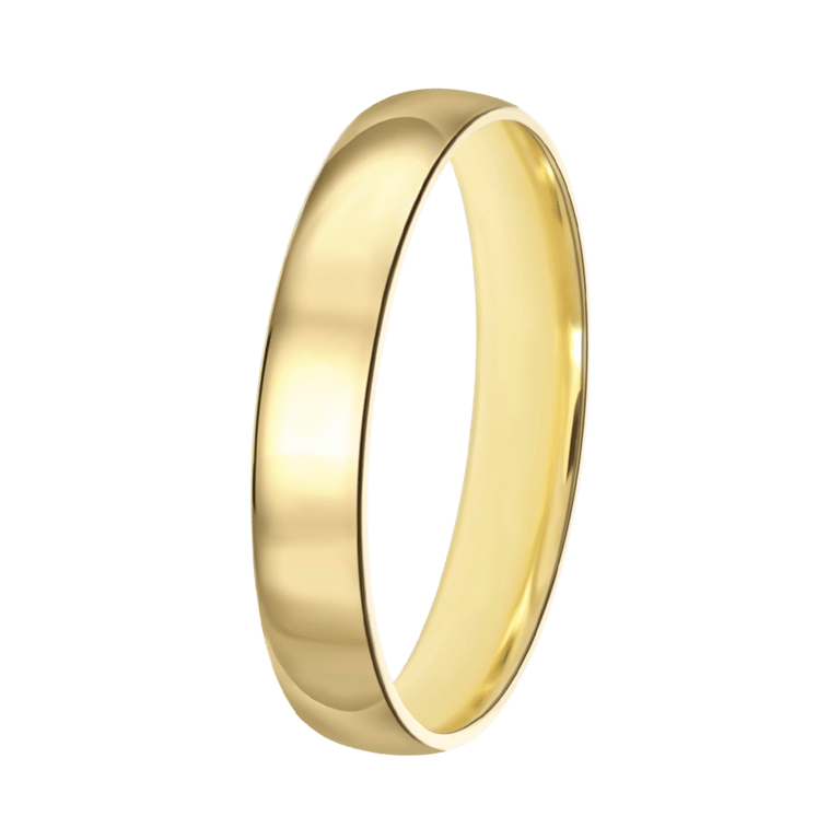 14K geelgouden heren trouwring 4mm Liz TW 451