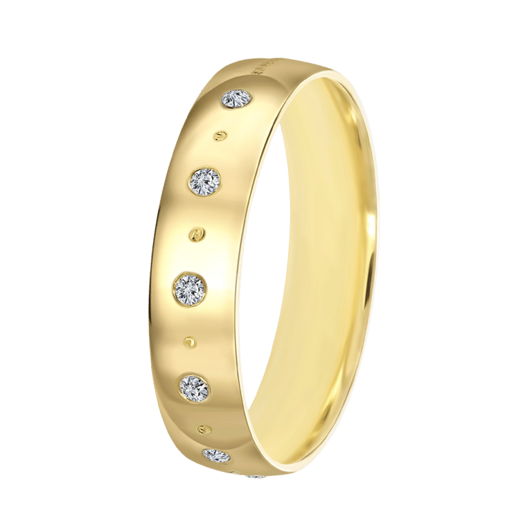 14K geelgouden dames trouwring 4mm Nora TW 454