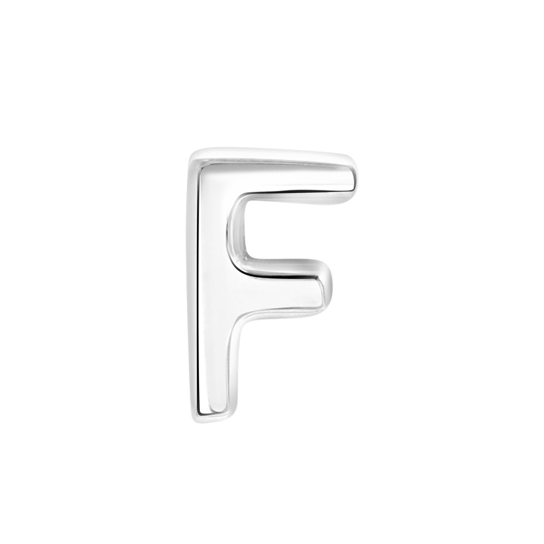 Gerecycleerd stainless steel charm letter