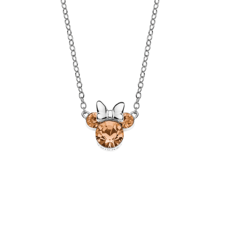 Zilveren Disney ketting geboortesteen