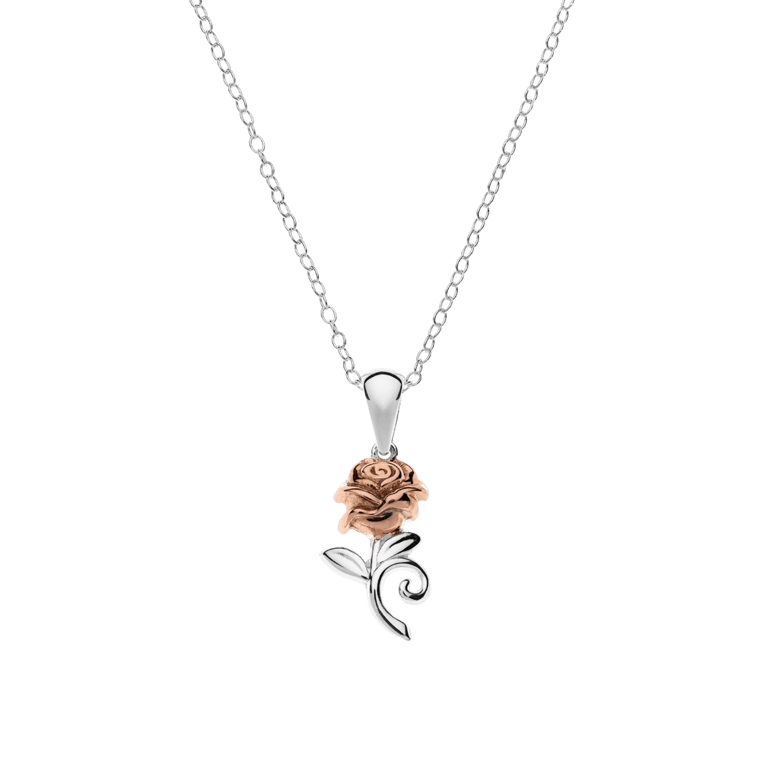 Zilveren Disney Belle & het Beest ketting