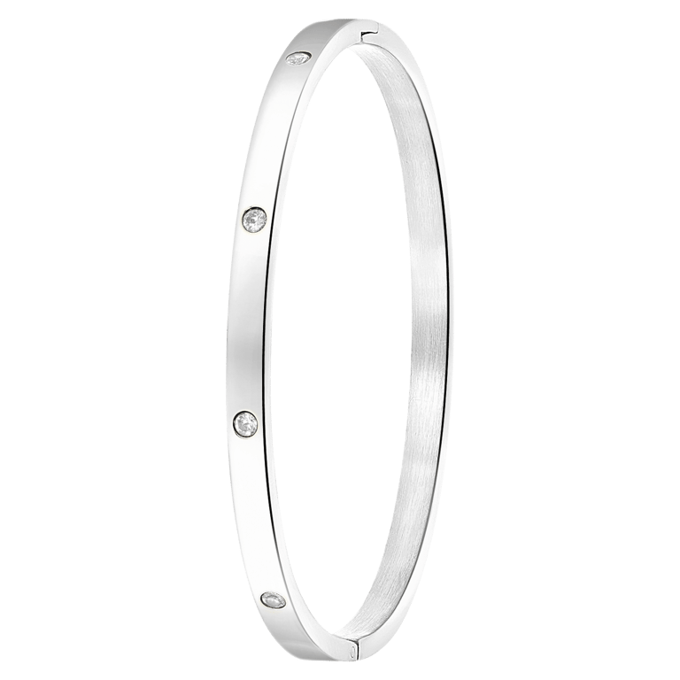 Stalen armband bangle geboortestenen