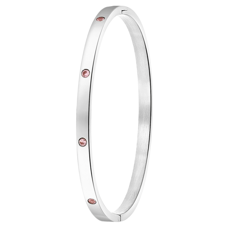 Stalen armband bangle geboortestenen