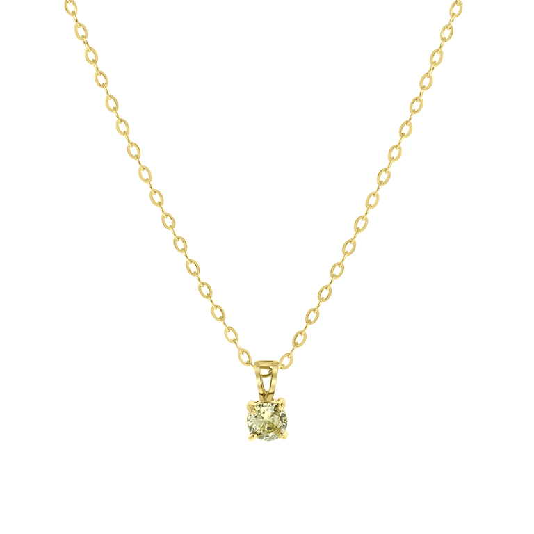 Stainless steel goldplated ketting&hanger geboortesteen