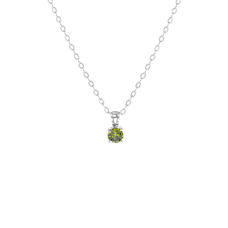 Halskette & Anhänger, Edelstahl, Geburtsstein