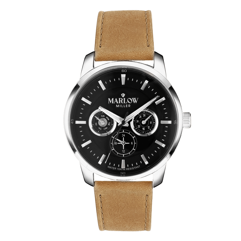 Marlow Miller chronograaf horloge met leren band