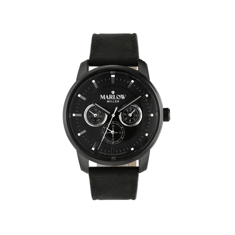 Marlow Miller chronograaf horloge met leren band