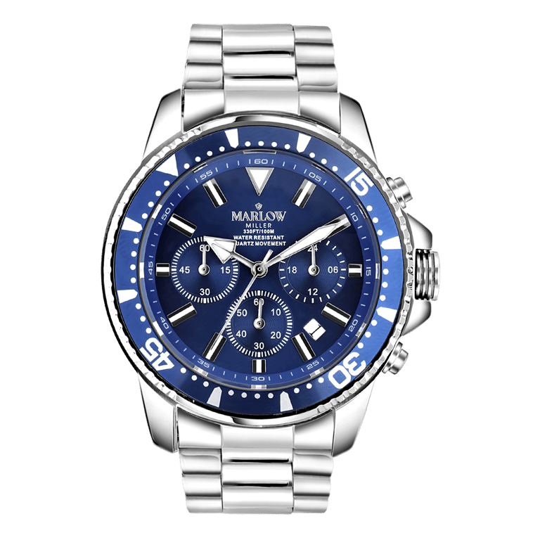 Marlow Miller chronograaf horloge stainless steel band
