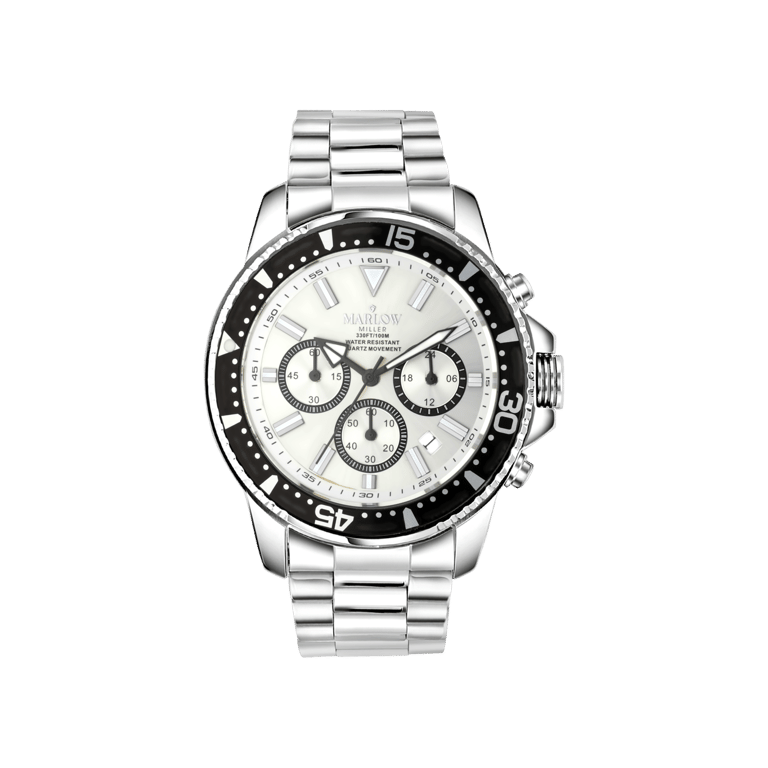Marlow Miller chronograaf horloge stainless steel band