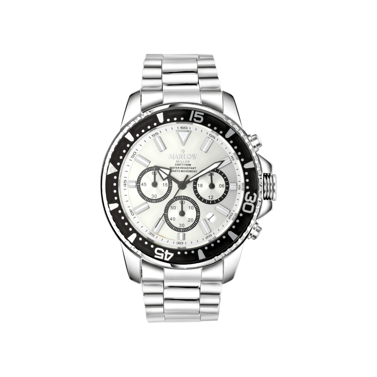 Marlow Miller chronograaf horloge stalen band