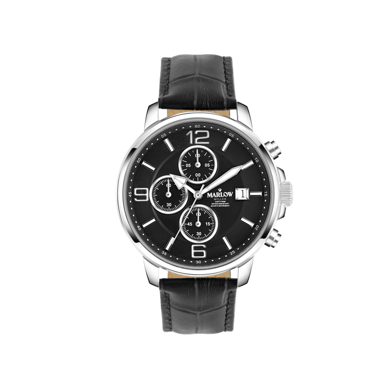 Marlow Miller chronograaf horloge met leren band