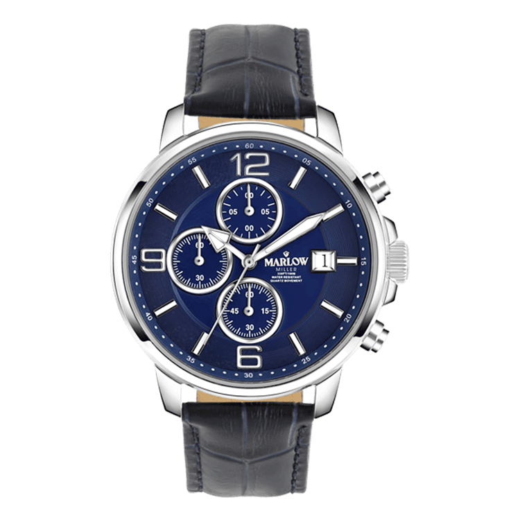 Marlow Miller chronograaf horloge met leren band