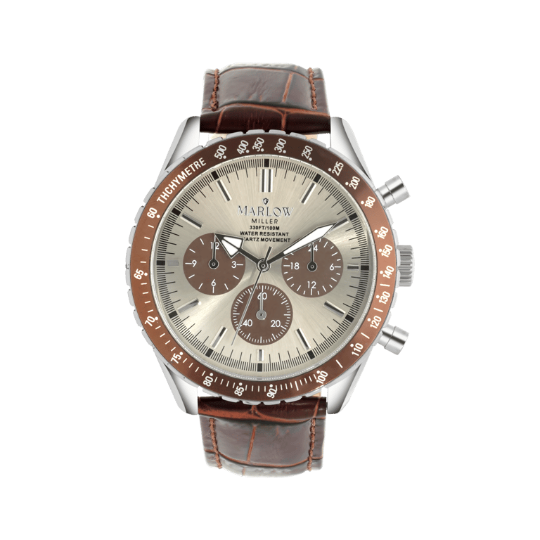 Marlow Miller Chronograf Armbanduhr mit Lederarmband