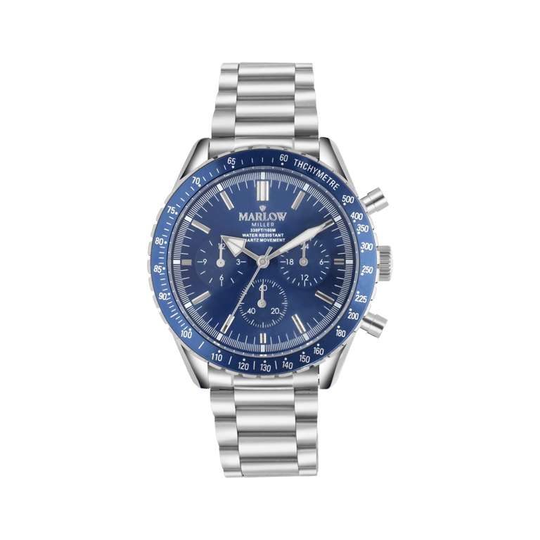 Marlow Miller chronograaf horloge met stainless steel band