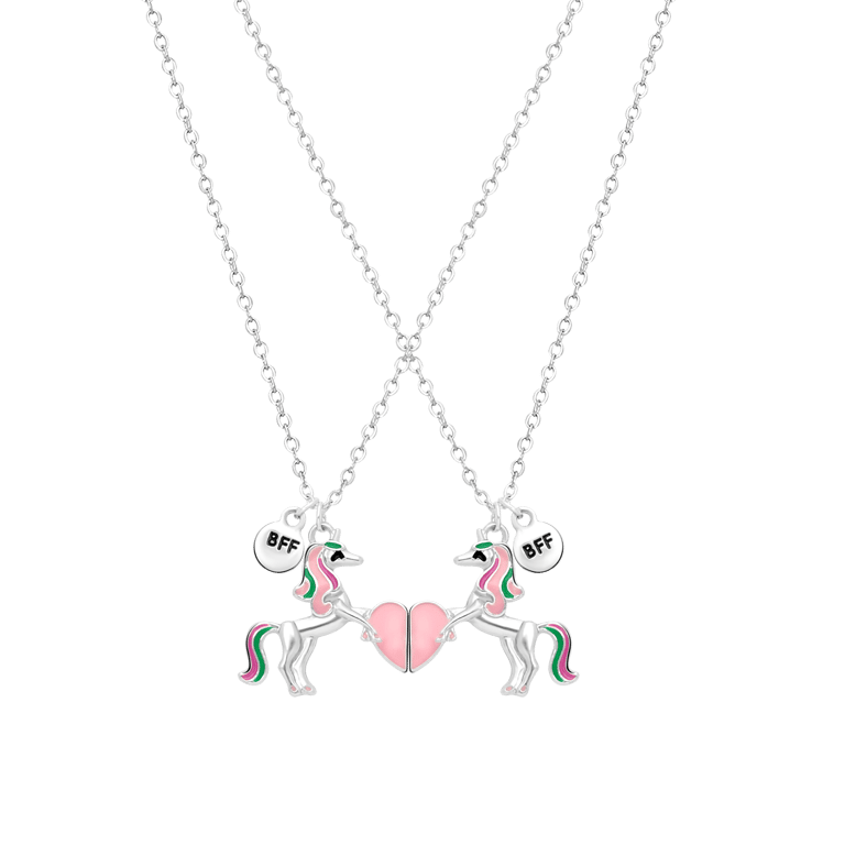 Silberfarbene Bijoux-Halskette, Set