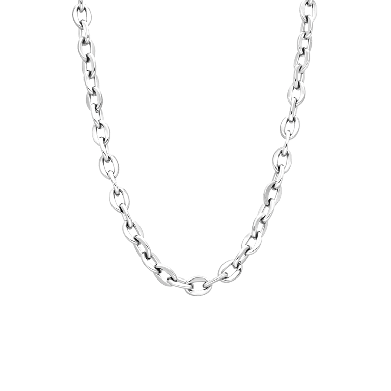 Gerecycled stainless steel voor heren ketting schakel voor heren