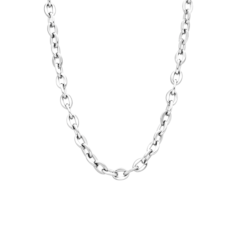 Gerecycled stalen heren ketting schakel