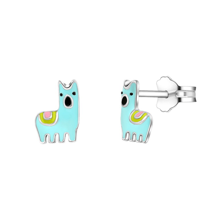 Ohrstecker, 925 Silber, Emaille, Alpaka