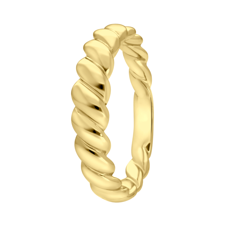 Zilveren goldplated ring voor dames