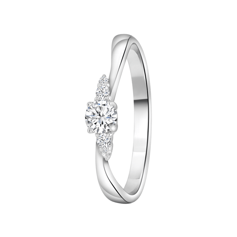 Zilveren ring met zirkonia