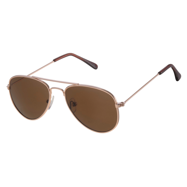 Sonnenbrille für Kinder mit goldfarbenem Gestell