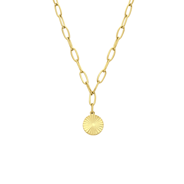 Bijoux ketting met hanger munt voor dames
