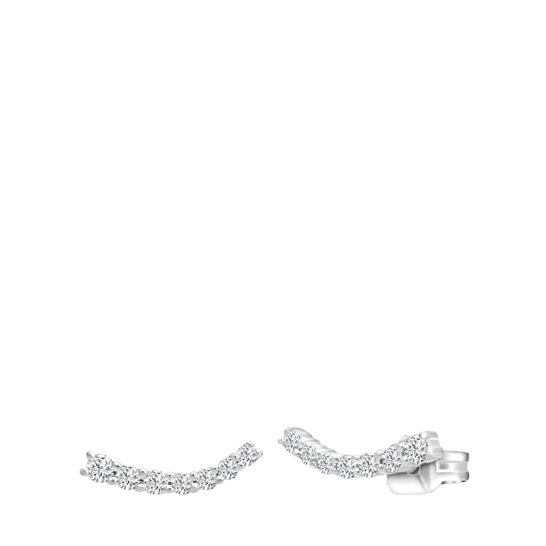 Ohrringe, 925 Silber, mit 7 Zirkoniasteinen