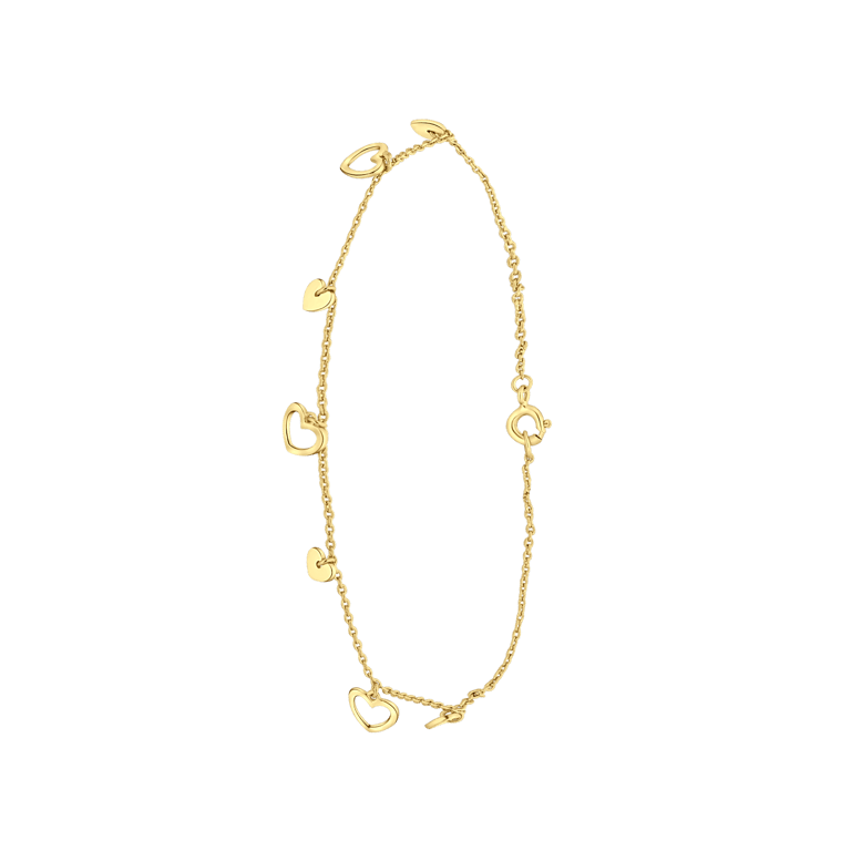 Zilveren goldplated enkelbandje voor dames