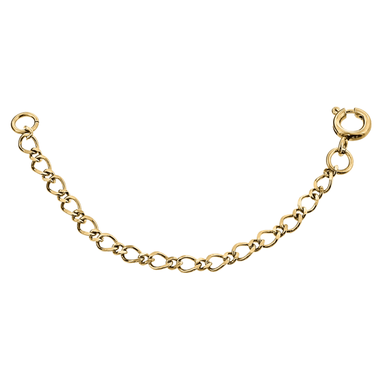 Gerecycled stainless steel verlengstukje goldplated