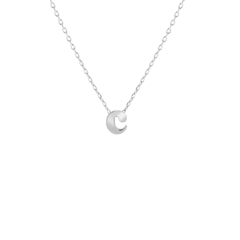Stalen ketting met hanger letter