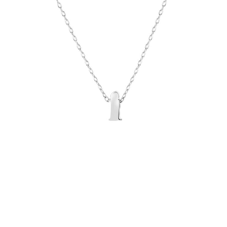 Stalen ketting met hanger letter
