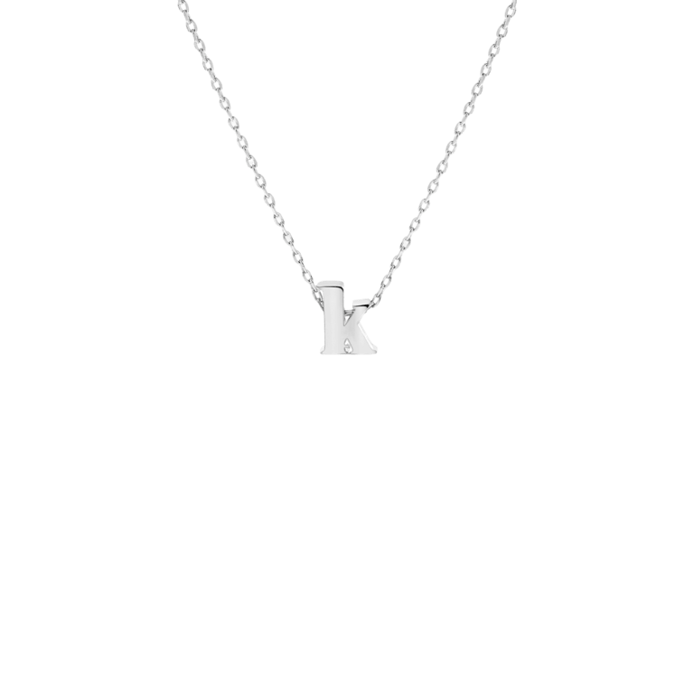 Stalen ketting met hanger letter