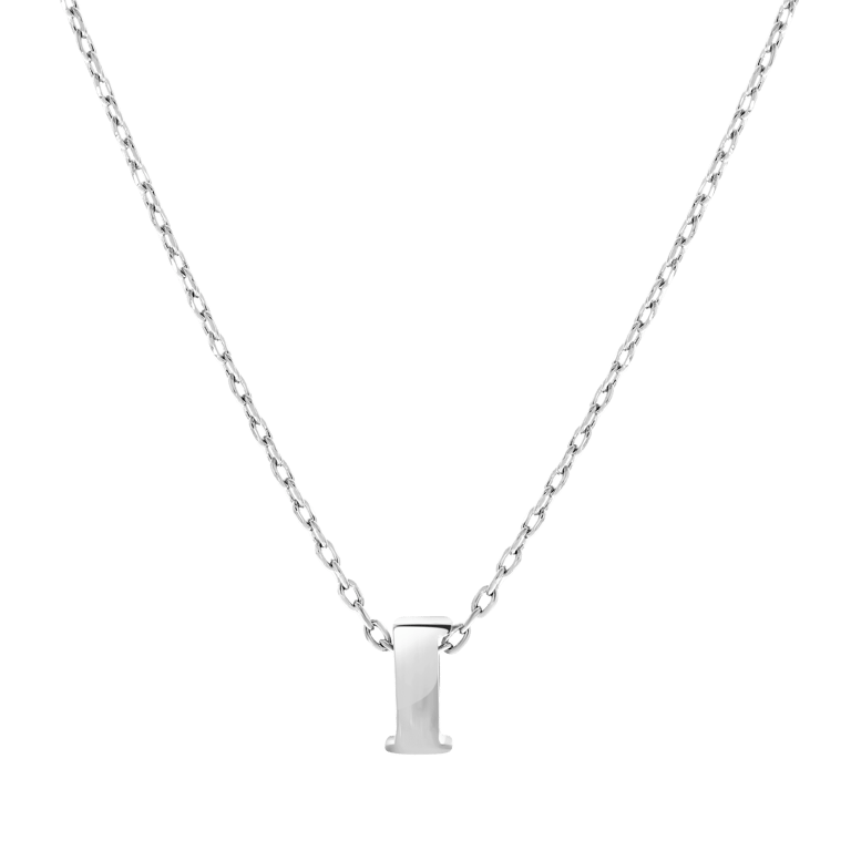 Stalen ketting met hanger letter