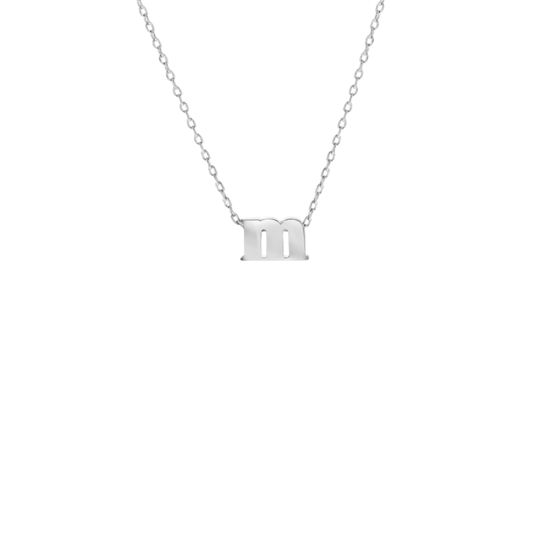 Stalen ketting met hanger letter