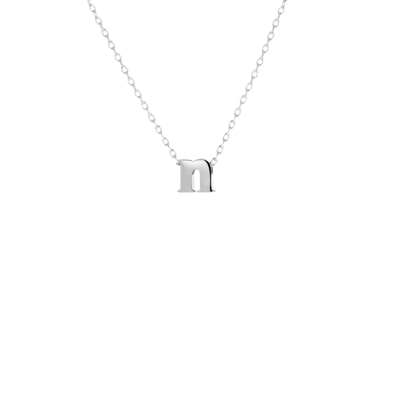 Stainless steel ketting met hanger letter