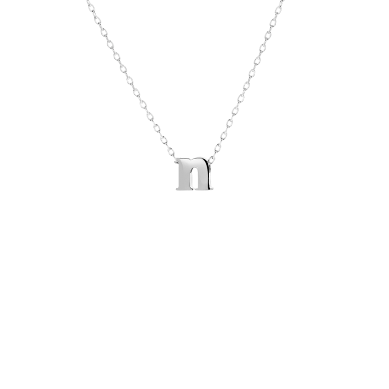 Stalen ketting met hanger letter