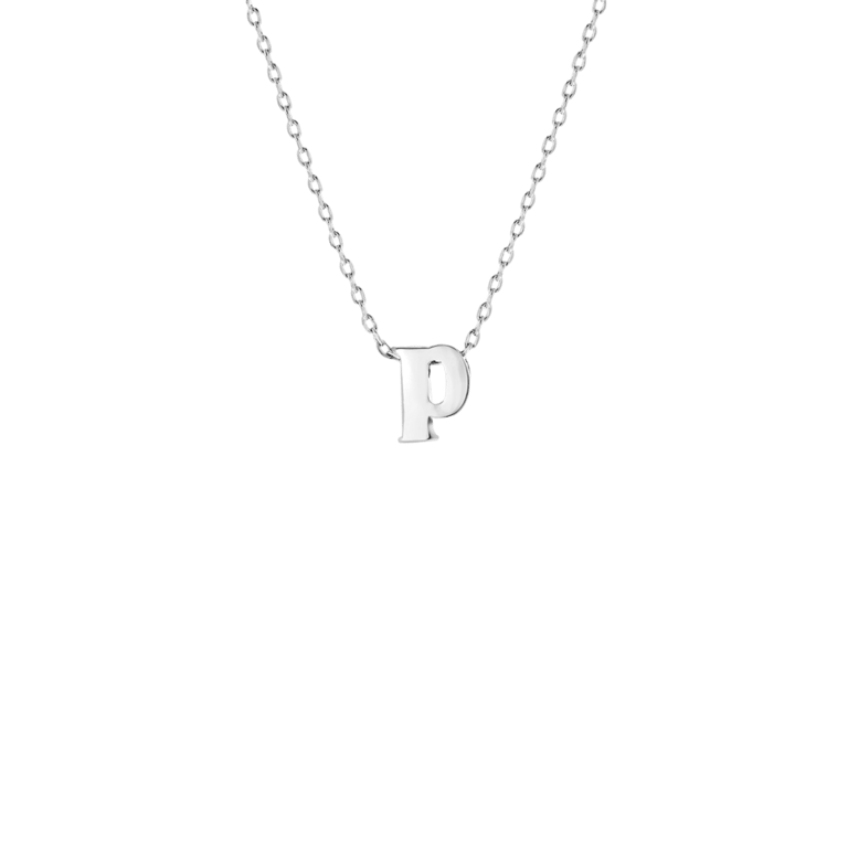 Stalen ketting met hanger letter