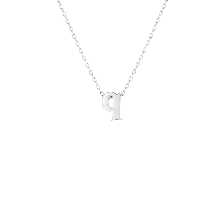Stalen ketting met hanger letter
