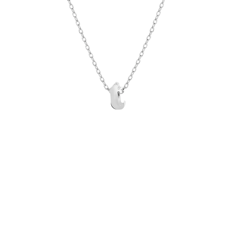 Stalen ketting met hanger letter