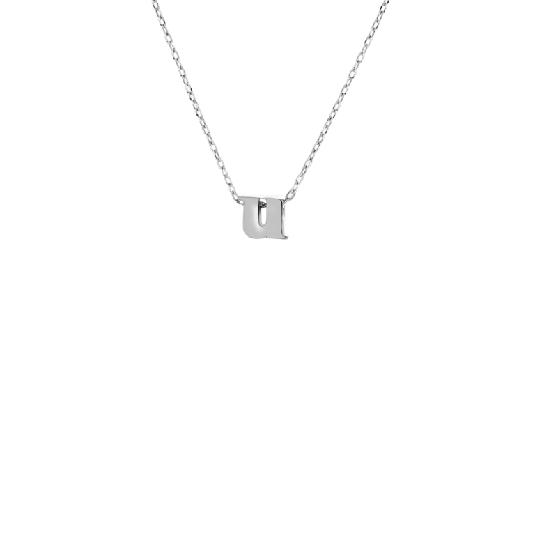 Stalen ketting met hanger letter