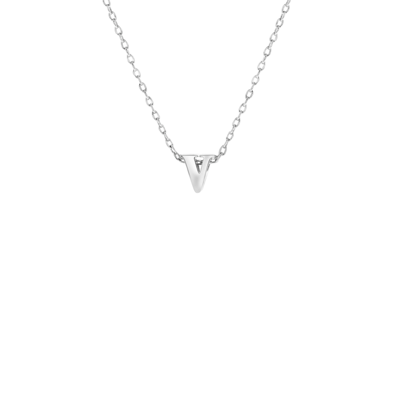 Stalen ketting met hanger letter
