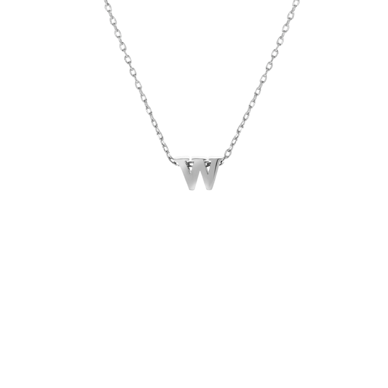 Stalen ketting met hanger letter