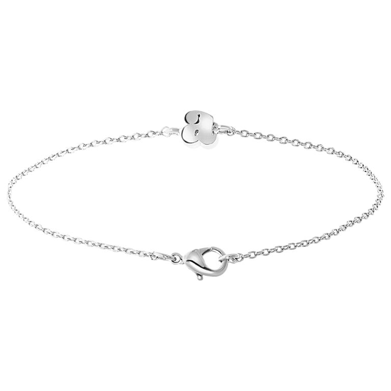 Stainless steel armband met letter hanger